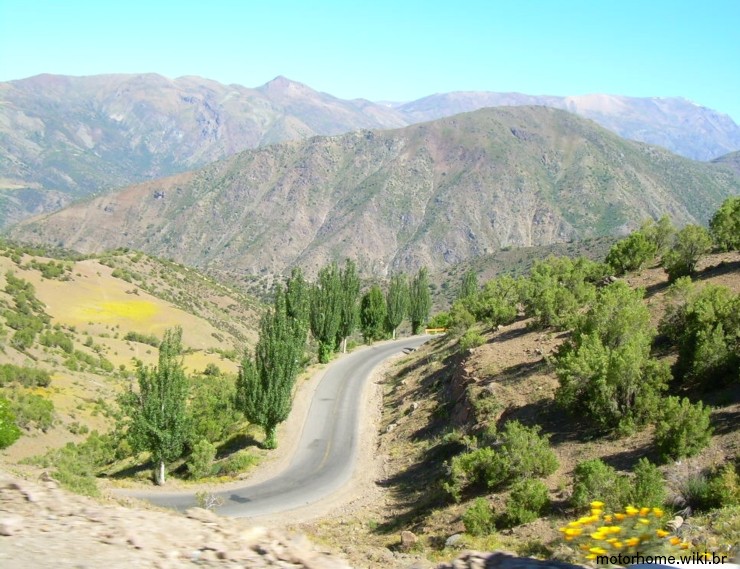 Cordilheira dos Andes, estrada