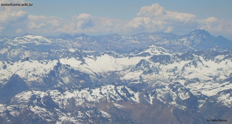 Cordilheira dos Andes vista do avio.